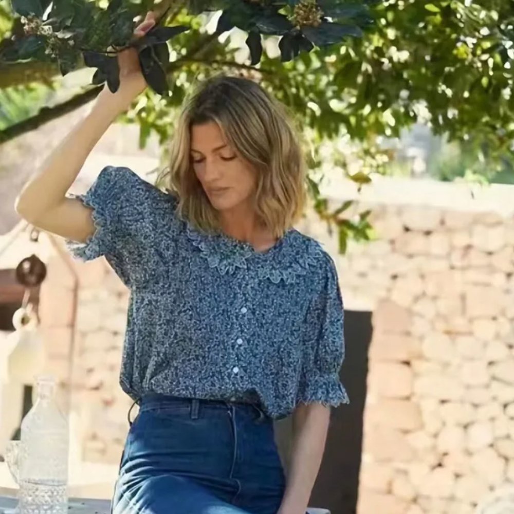 RARE Doen Rune blouse Liberty of London Fabric Delores Ditsy Floral